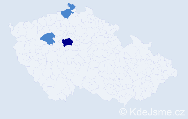 Jméno: 'Miroslav Daniel', počet výskytů 6 v celé ČR