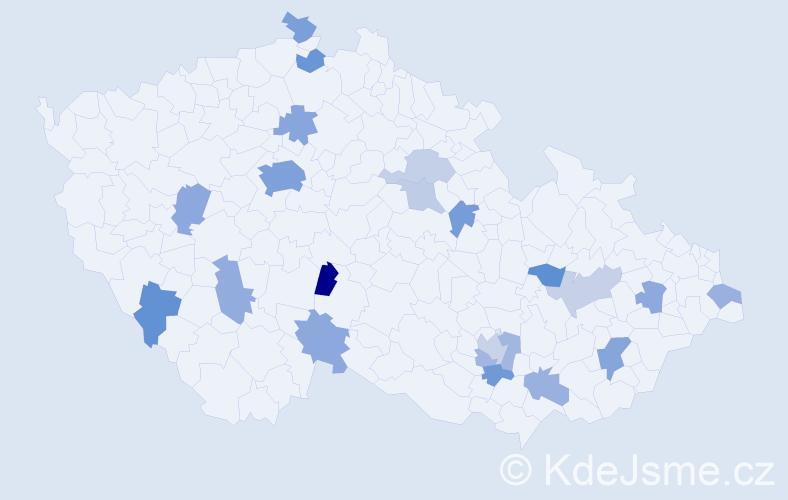 Jméno: 'Carlo', počet výskytů 40 v celé ČR