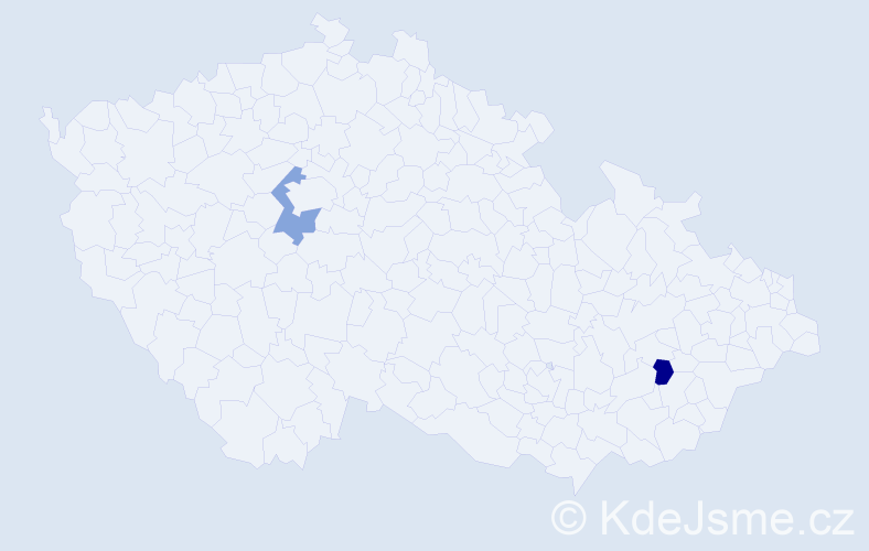 Jméno: 'Constantine', počet výskytů 2 v celé ČR