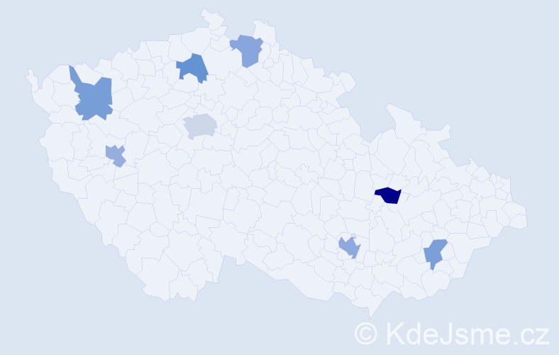 Jméno: 'Estelle', počet výskytů 10 v celé ČR