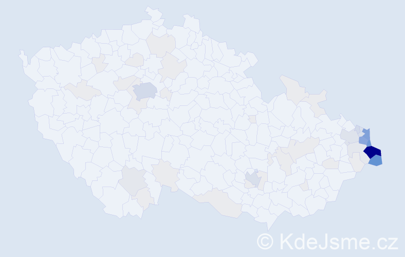 Jméno: 'Bogdan', počet výskytů 229 v celé ČR