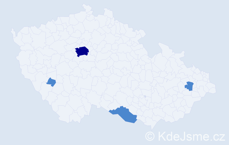 Jméno: 'George William', počet výskytů 6 v celé ČR