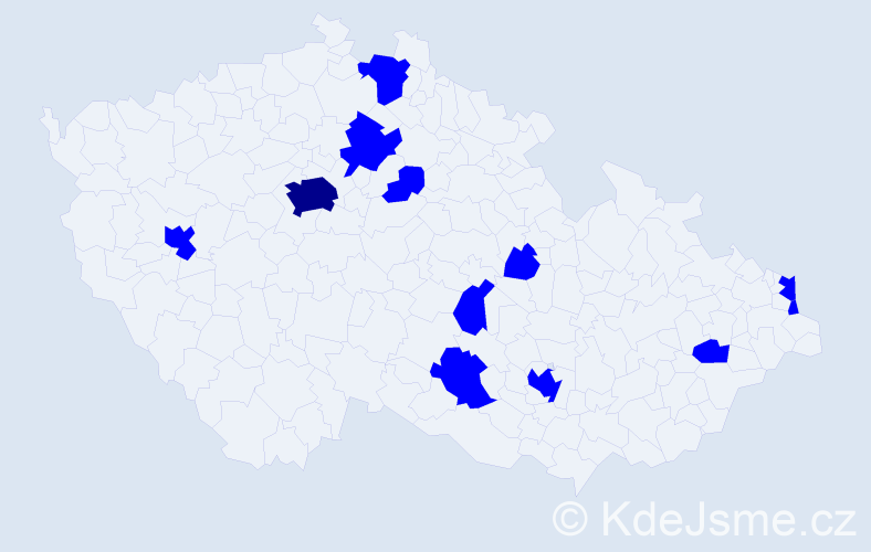 Jméno: 'Annabel', počet výskytů 13 v celé ČR