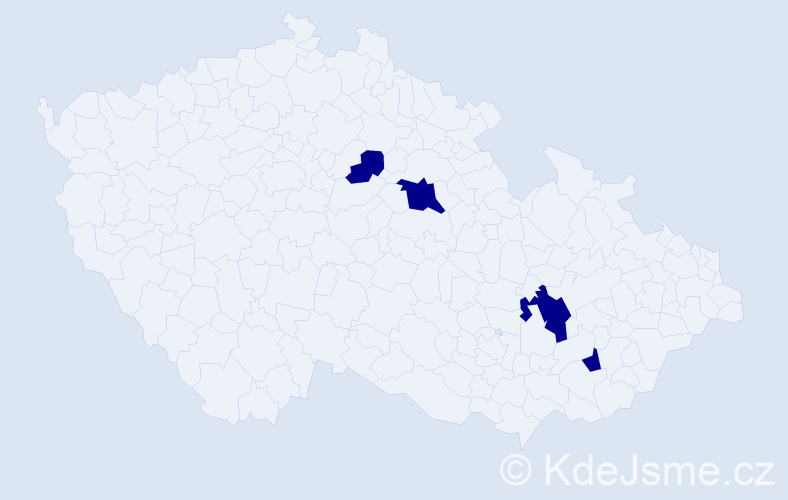 Jméno: 'Lilja', počet výskytů 4 v celé ČR