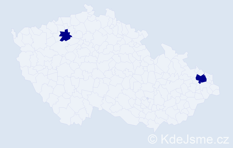 Jméno: 'Thi Ha Van', počet výskytů 2 v celé ČR