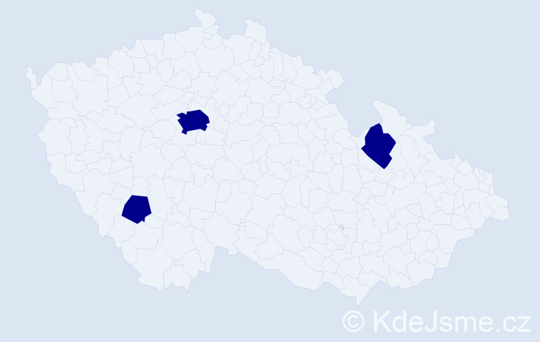 Jméno: 'Rosarie', počet výskytů 3 v celé ČR