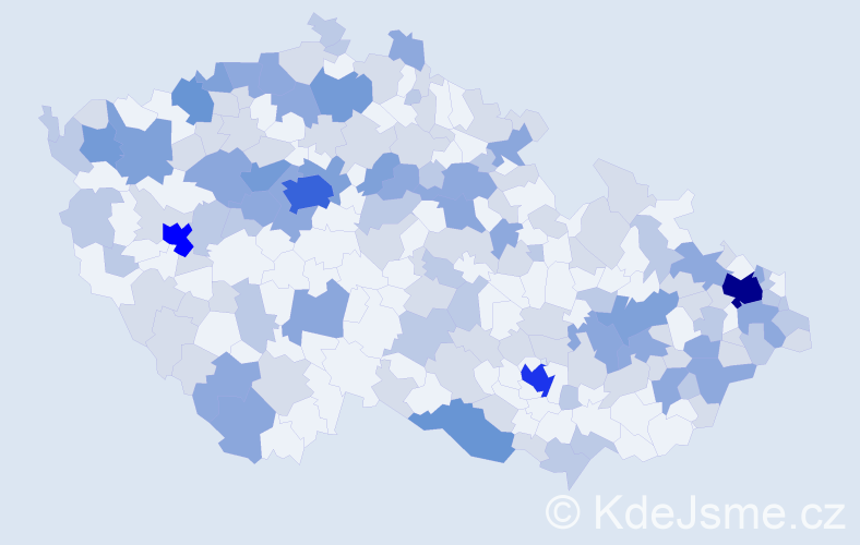 Jméno: 'Jesika', počet výskytů 304 v celé ČR