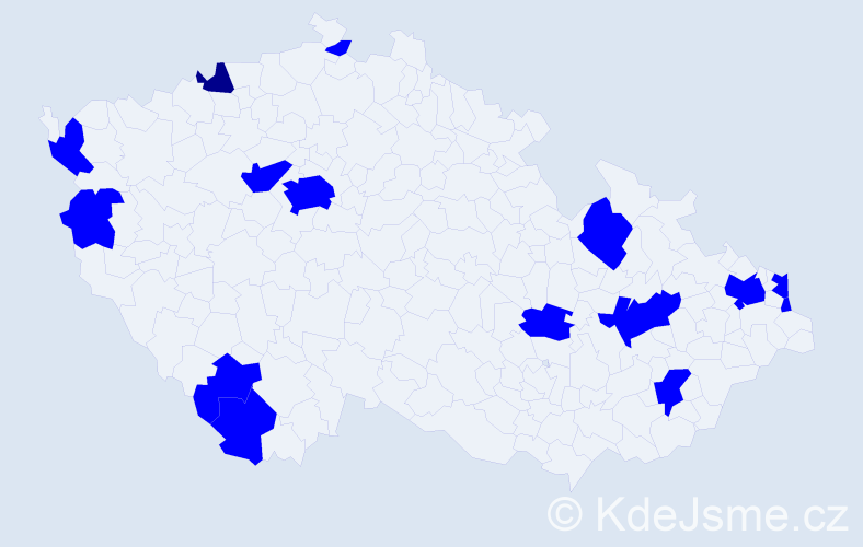 Jméno: 'Linhart', počet výskytů 16 v celé ČR