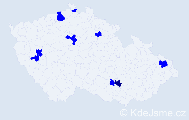 Jméno: 'Arsim', počet výskytů 10 v celé ČR