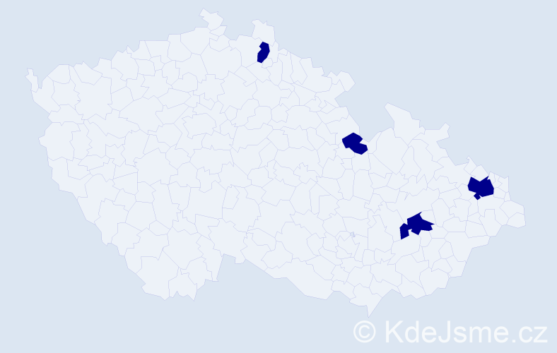 Jméno: 'Ondřej Daniel', počet výskytů 4 v celé ČR