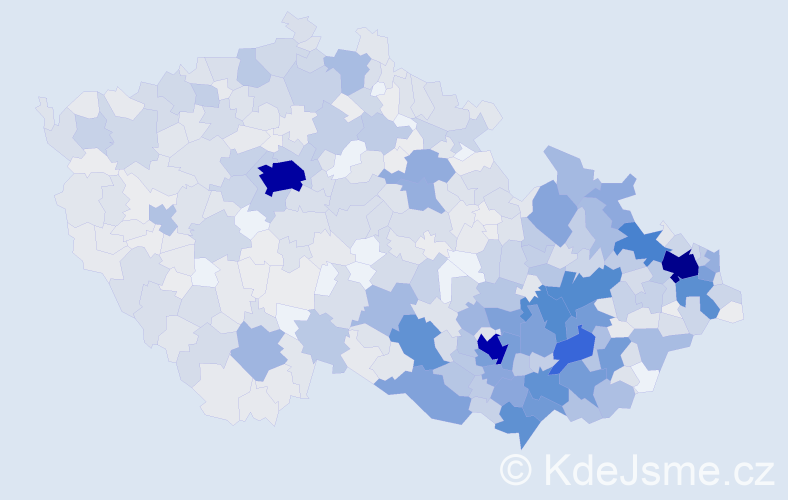 Jméno: 'Drahomír', počet výskytů 2145 v celé ČR