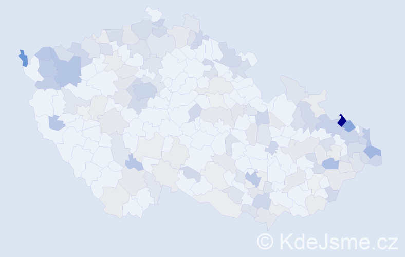 Jméno: 'Ruth', počet výskytů 399 v celé ČR