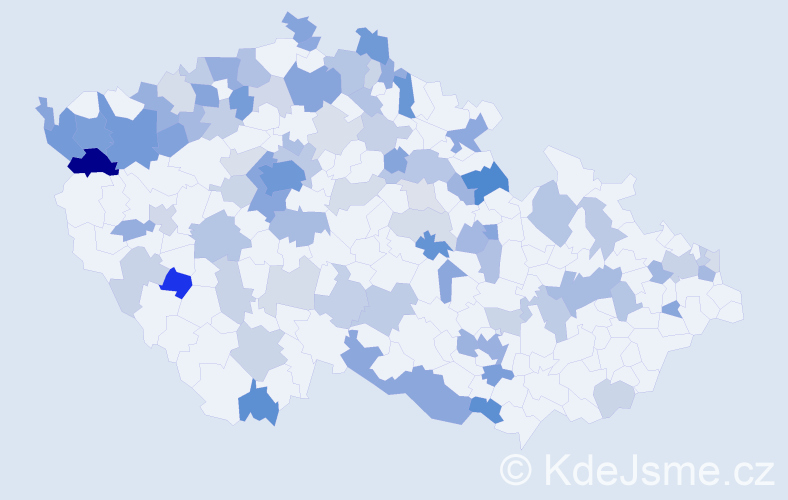 Jméno: 'Marija', počet výskytů 209 v celé ČR