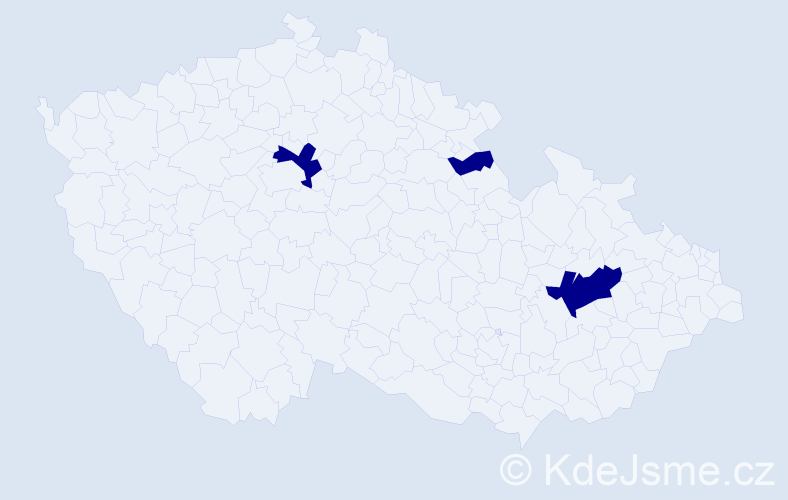 Jméno: 'Tawan', počet výskytů 3 v celé ČR