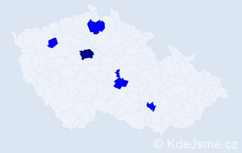 Jméno: 'Myagmarjav', počet výskytů 6 v celé ČR
