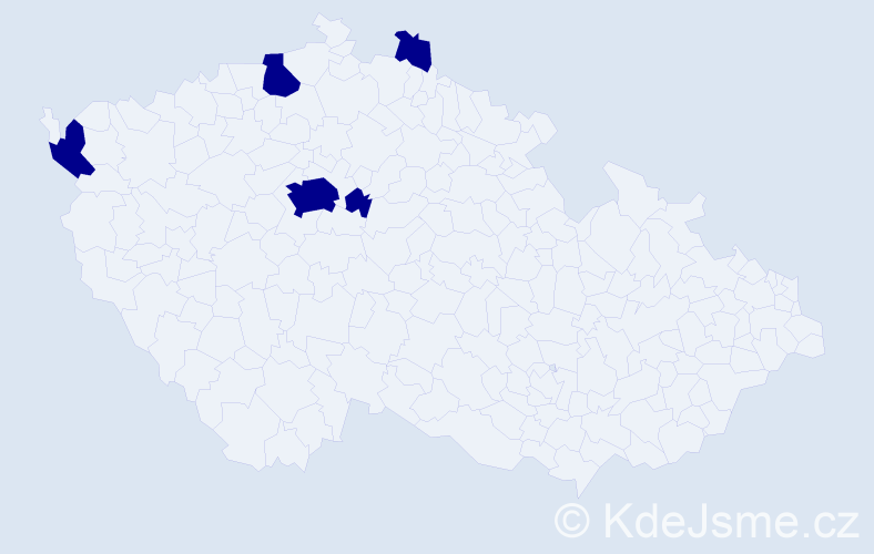 Jméno: 'Thanh Hien', počet výskytů 5 v celé ČR