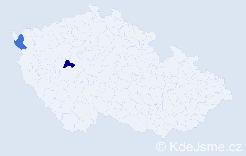 Jméno: 'Thi Ngo', počet výskytů 2 v celé ČR