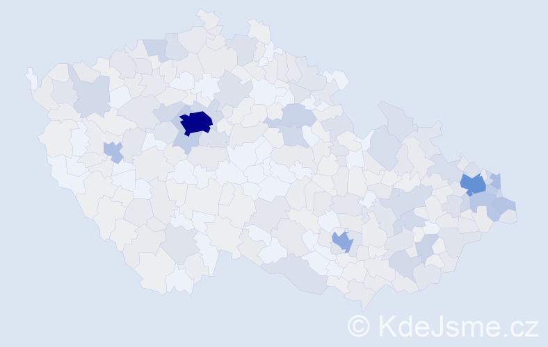 Jméno: 'Alan', počet výskytů 1100 v celé ČR