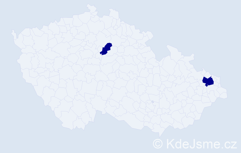 Jméno: 'Deanna', počet výskytů 2 v celé ČR