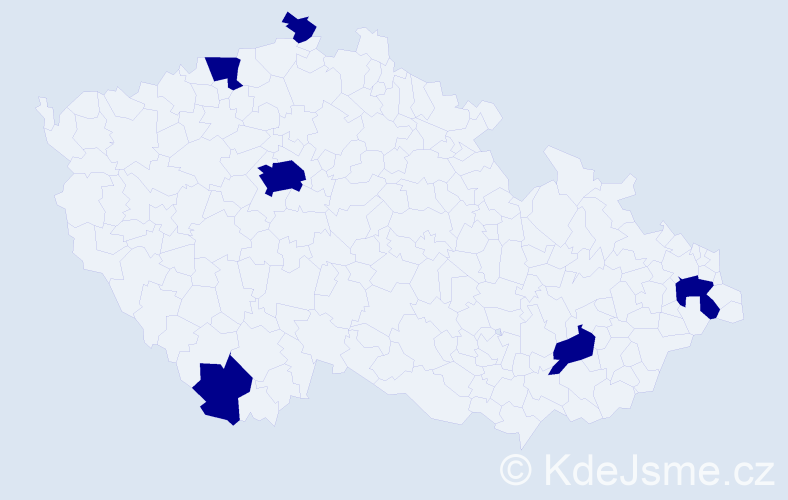 Jméno: 'Le Thuy', počet výskytů 6 v celé ČR