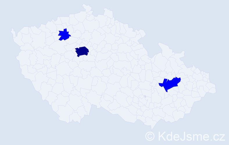 Jméno: 'Thai', počet výskytů 4 v celé ČR