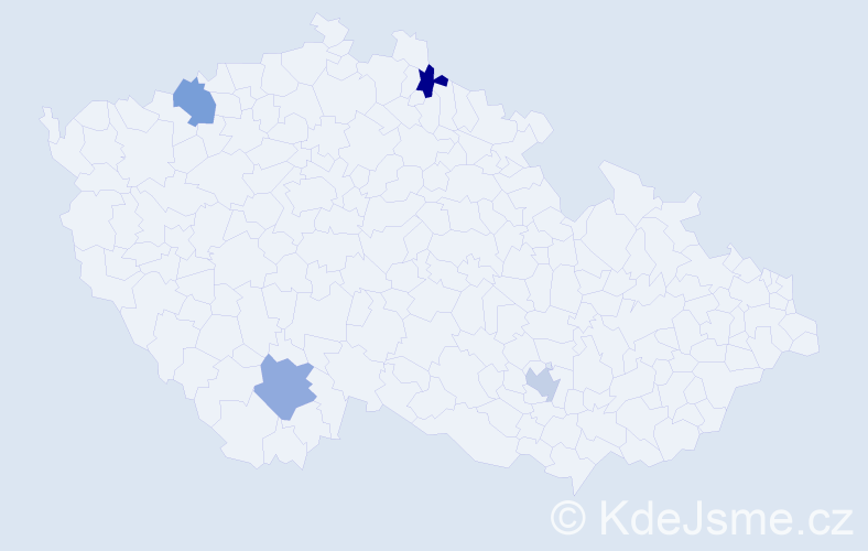 Jméno: 'Lucie-Anna', počet výskytů 4 v celé ČR