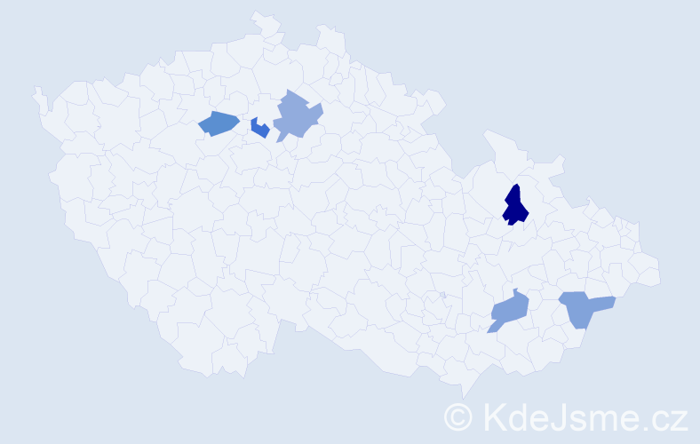 Jméno: 'Shanel', počet výskytů 6 v celé ČR