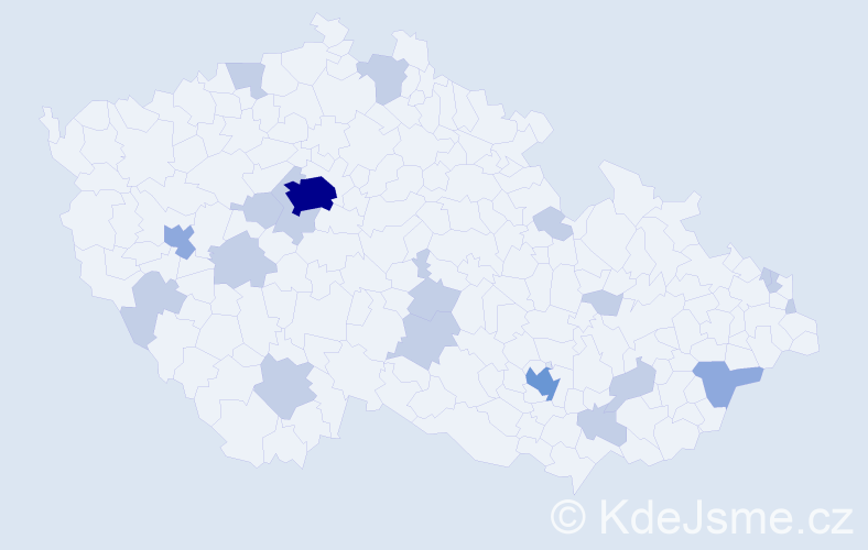Jméno: 'Áron', počet výskytů 35 v celé ČR