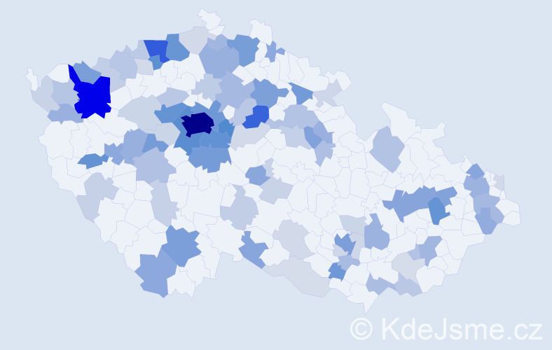 Jméno: 'Vadim', počet výskytů 361 v celé ČR