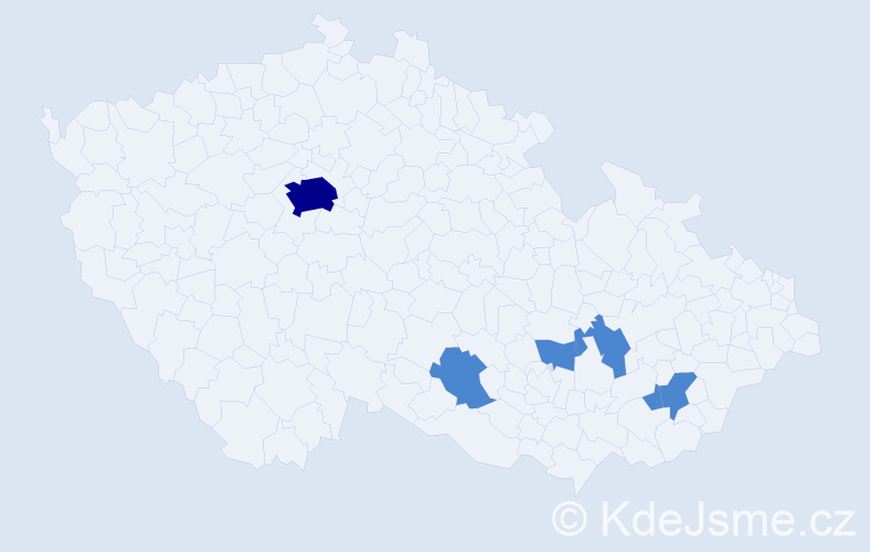 Jméno: 'Davaakhuu', počet výskytů 8 v celé ČR