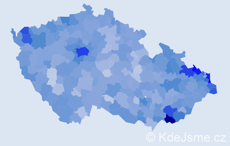 Jméno: 'Alžběta', počet výskytů 13101 v celé ČR