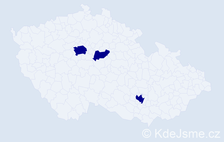 Jméno: 'Tatiana Vladimirovna', počet výskytů 3 v celé ČR
