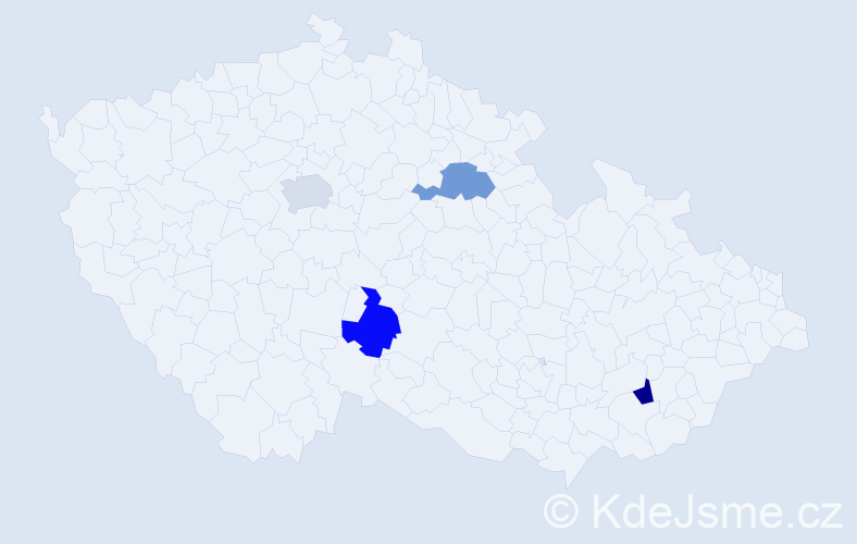 Jméno: 'Margarethe', počet výskytů 4 v celé ČR