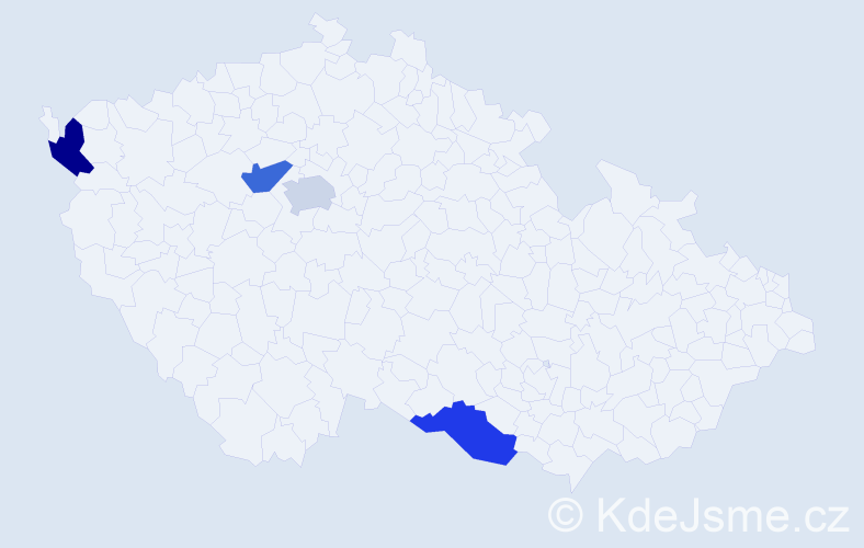 Jméno: 'Minh Hieu', počet výskytů 4 v celé ČR