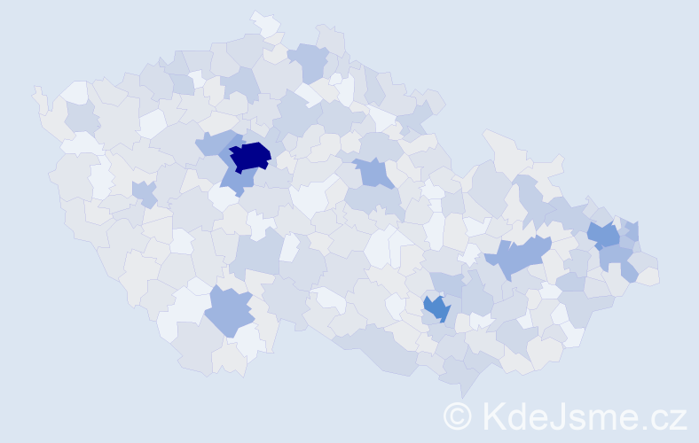 Jméno: 'Stela', počet výskytů 701 v celé ČR