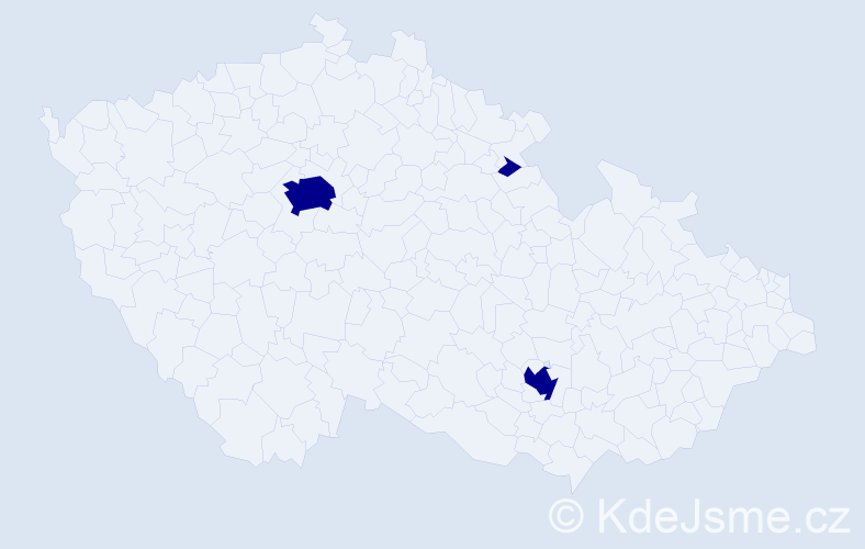 Jméno: 'Edgard', počet výskytů 3 v celé ČR