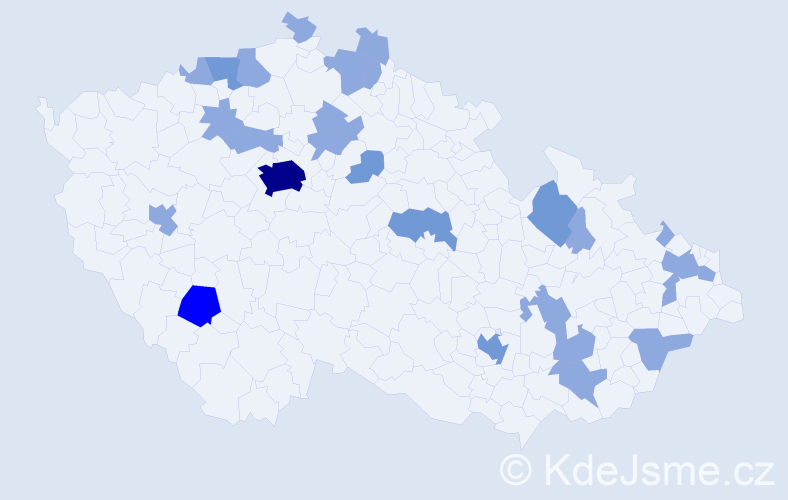 Jméno: 'Ramon', počet výskytů 40 v celé ČR