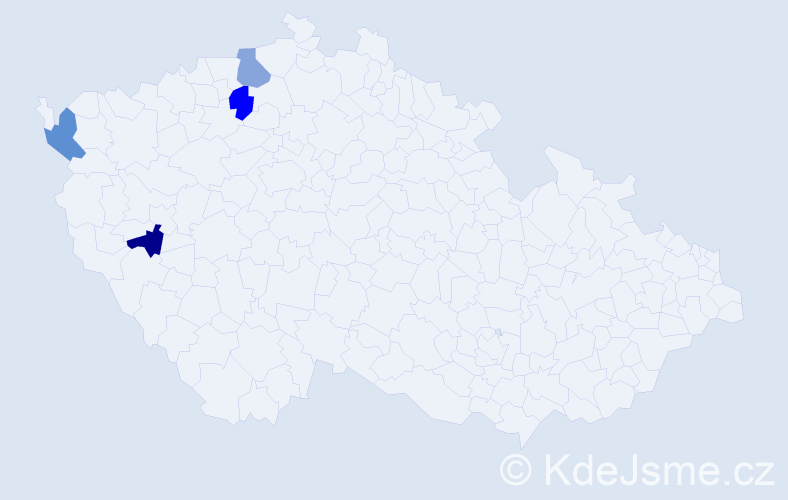 Jméno: 'Iozefina', počet výskytů 4 v celé ČR