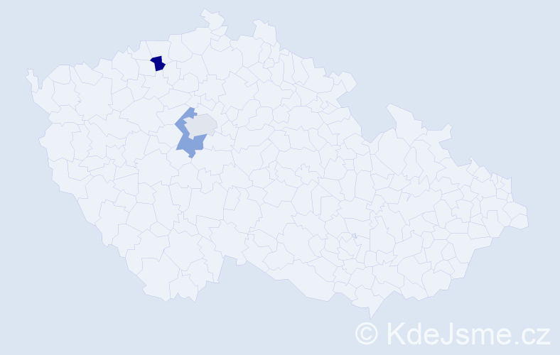 Jméno: 'Jianmin', počet výskytů 3 v celé ČR
