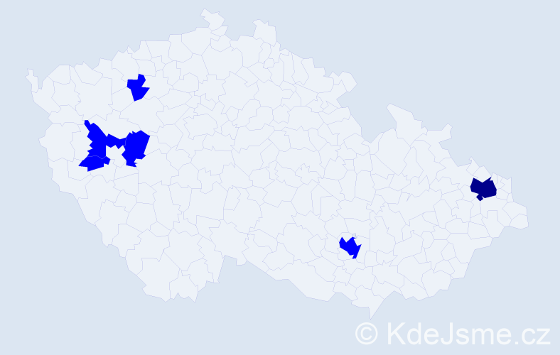 Jméno: 'Todorka', počet výskytů 7 v celé ČR