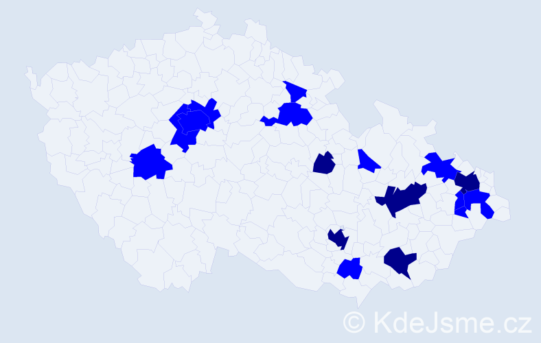 Jméno: 'Nikodém', počet výskytů 22 v celé ČR