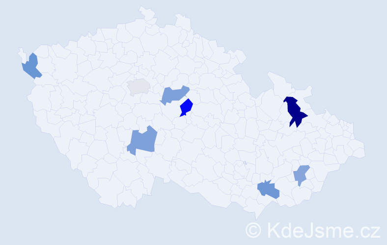 Jméno: 'Jan Mikuláš', počet výskytů 9 v celé ČR