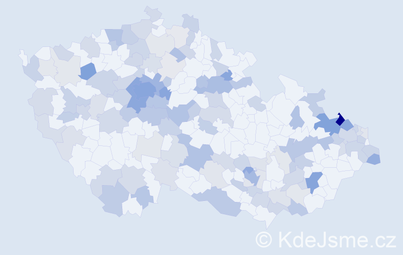 Jméno: 'Maxmilian', počet výskytů 300 v celé ČR