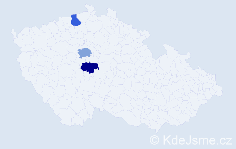 Jméno: 'Yajun', počet výskytů 5 v celé ČR