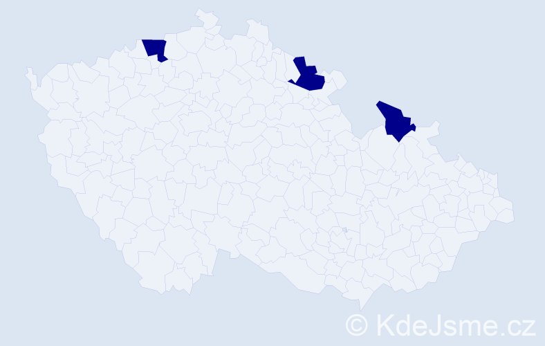 Jméno: 'Rosalinde', počet výskytů 3 v celé ČR