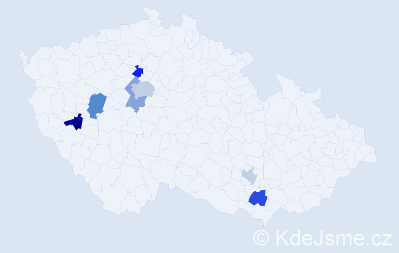 Jméno: 'Suzanna', počet výskytů 9 v celé ČR