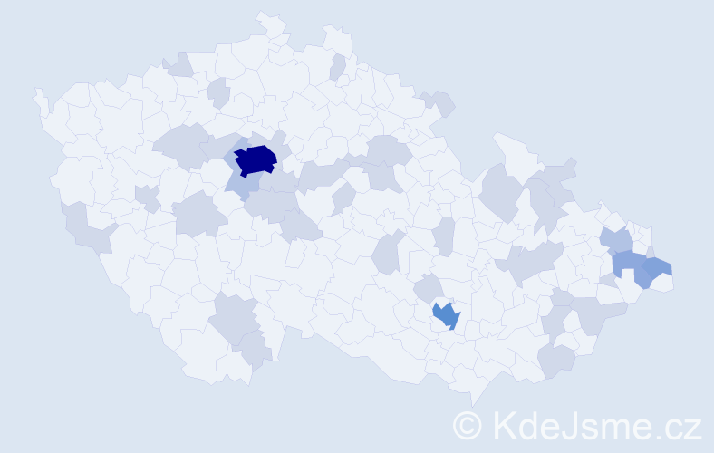 Jméno: 'Natanael', počet výskytů 66 v celé ČR
