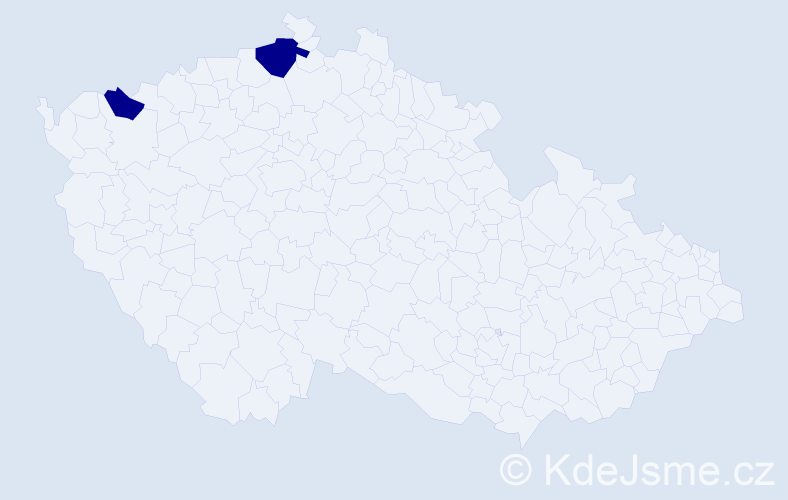 Jméno: 'Dalal', počet výskytů 2 v celé ČR