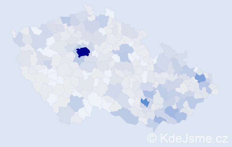 Jméno: 'Emílie', počet výskytů 933 v celé ČR
