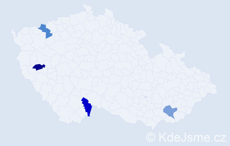 Jméno: 'Minh Hue', počet výskytů 4 v celé ČR